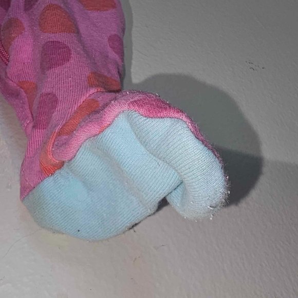 5/20 Petitlem Toddler Pink Polkadots and Owl print With Zipper Onesie Footies - Picture 3 of 6